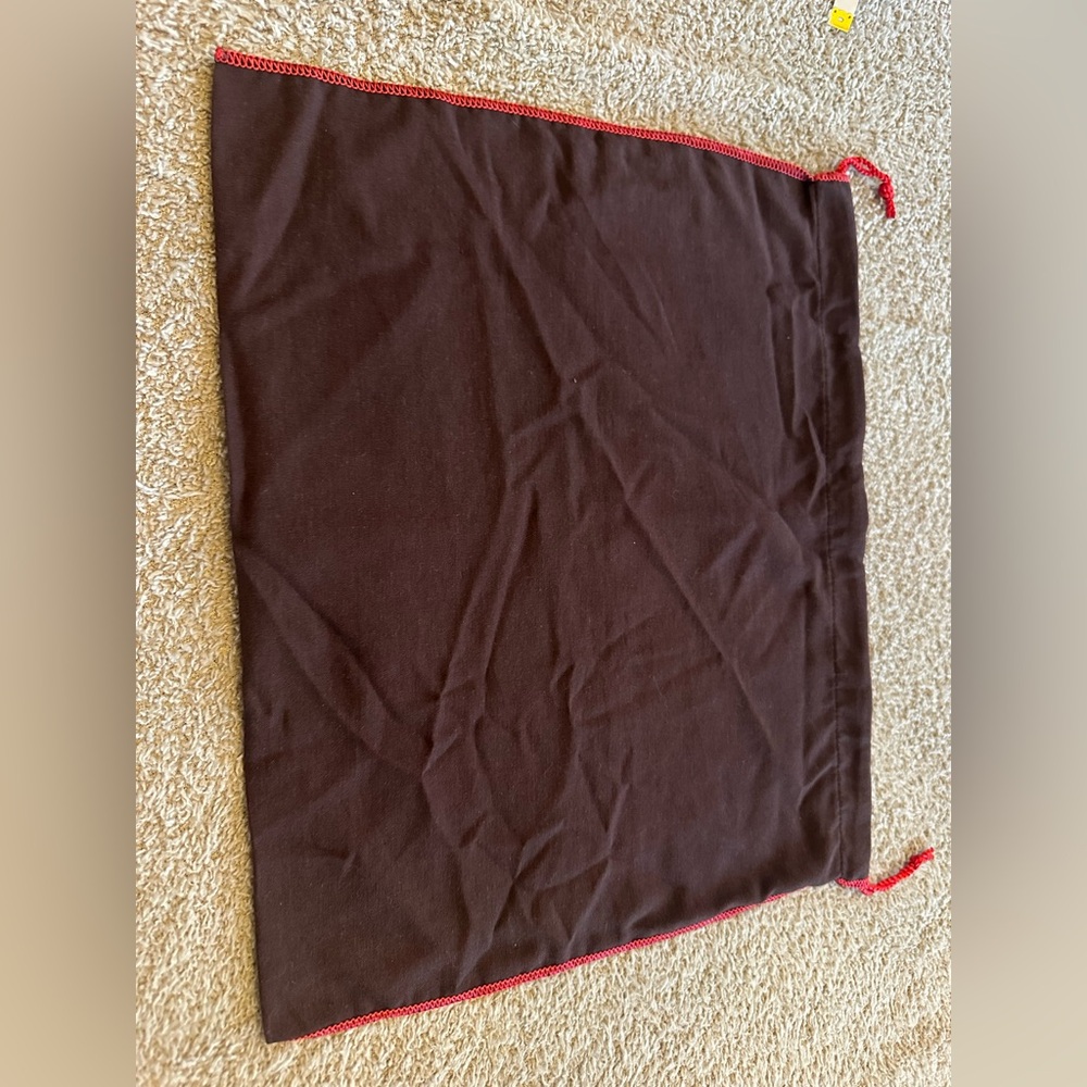 Coach brown dust bag red stitching - Picture 5 of 10